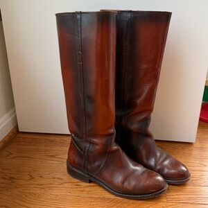 Frye Dark Brown Leather Equestrian 15R Boots